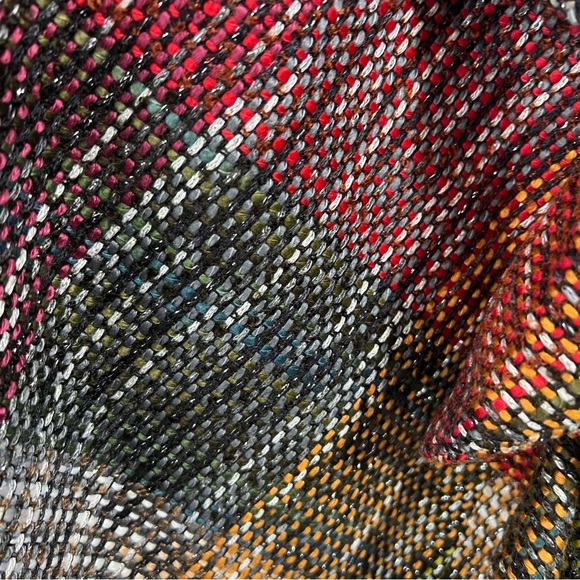 NWT Chico’s ruffle front plaid blazer size 2/large - Picture 2 of 8